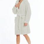 Mikštas chalatas DecoKing CREAM unisex