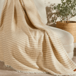 Medvilninis pledas 140x200 ( ZADIG butternut )