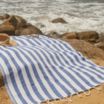 Rankšluostis FOUTA POSITANO (bleu canard)