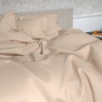 200x200 Premium satino medvilnės patalynės komplektas (Apricot sand)