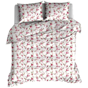 Flanelinė dvigulė patalynė Rosy Rose 220x200