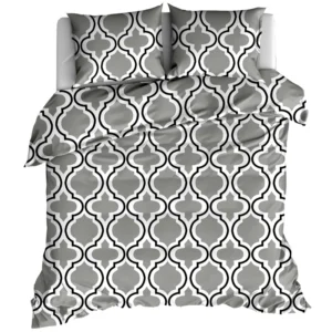 Flanelinė dvigulė patalynė Maroko Grey 220x200
