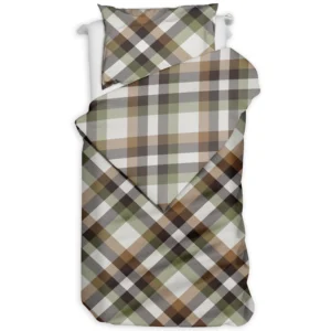 Flanelinė viengulė patalynė Retro langeliai 140x200