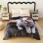 Minkštas Kačiuko Pledas 160×200 – Šiltas ir Purus Užklotas KSM 90