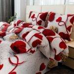 Dvigulis pliušinis patalynės komplektas 4dalių(SHY-3189)