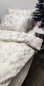 Dvigulis satino medvilnės patalynės komplektas (Vanilla Provance)