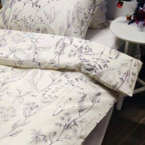 Dvigulis satino medvilnės patalynės komplektas (Vanilla Provance)