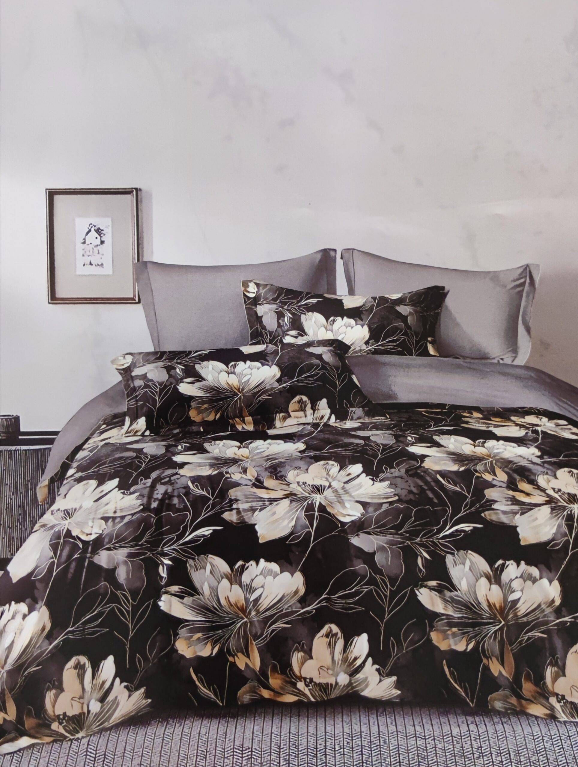 1000023033 Dvigulis patalynės komplektas+paklodė su guma (D-152)