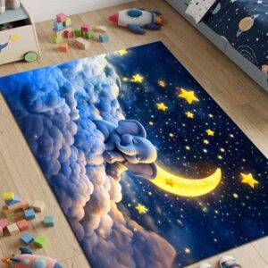 Vaikiškas neslystantis kilimas 80x150 cm Drambliukas