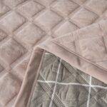 Veliūrinė lovatiesė 170×210 NNG-3405 Premium Rusva