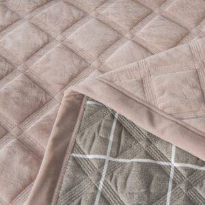 Veliūrinė lovatiesė 170×210 NNG-3405 Premium Rusva