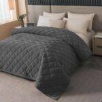 Lovatiesė 220x240 NNG-3404 Premium Velvet Pilka Veliūrinė lovatiesė 170×210 NNG-3404 Premium Pilka