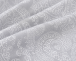 Dvigulis satino medvilnės patalynės komplektas 200x200 (Indian Pasley Grey) - Image 2