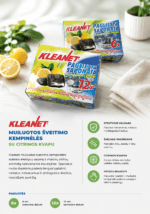 KLEANET muiluotos šveitimo kempinėlės su citrinų kvapu