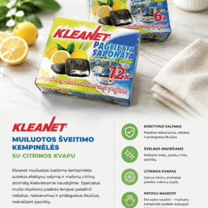 KLEANET muiluotos šveitimo kempinėlės su citrinų kvapu