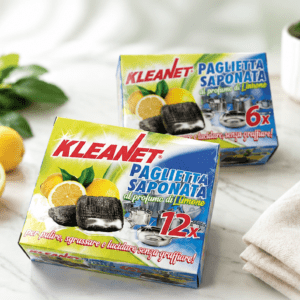 KLEANET muiluotos šveitimo kempinėlės su citrinų kvapu