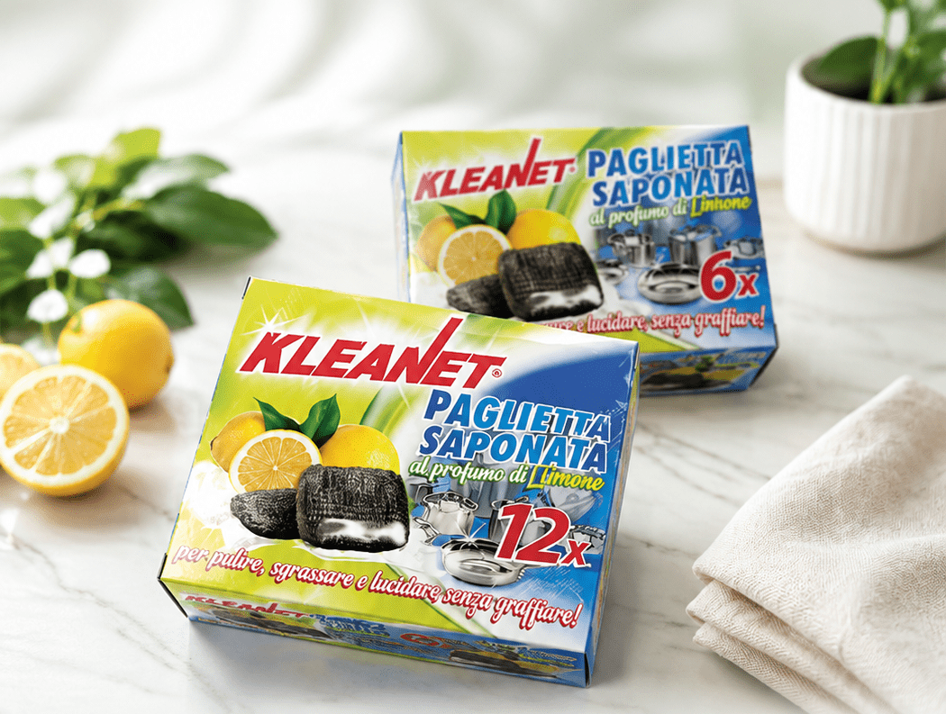 kleanet KLEANET muiluotos šveitimo kempinėlės su citrinų kvapu