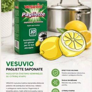 Muiluotos šveitimo kempinėlės Pagliette su citrinų kvapu
