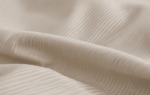 Juostuotas satino medvilnės 140x200 patalynės komplektas BEIGE-LINES