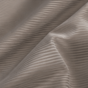Juostuotas satino medvilnės 140x200 patalynės komplektas TAUPE-LINES