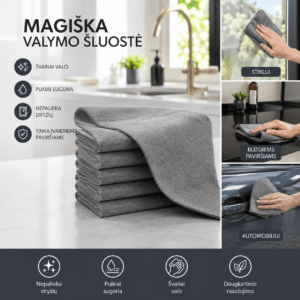 Magiška valymo šluostė , be dryžių